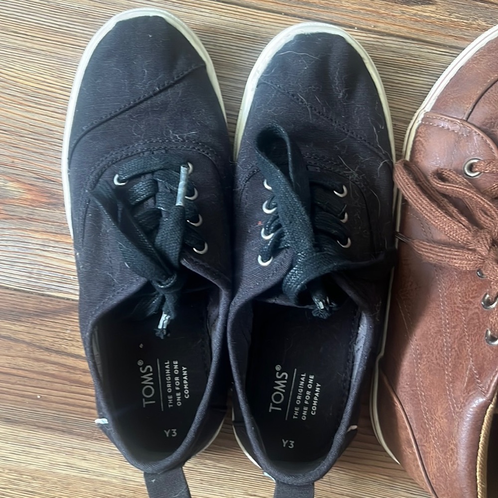 Toms size 3 boys shoes